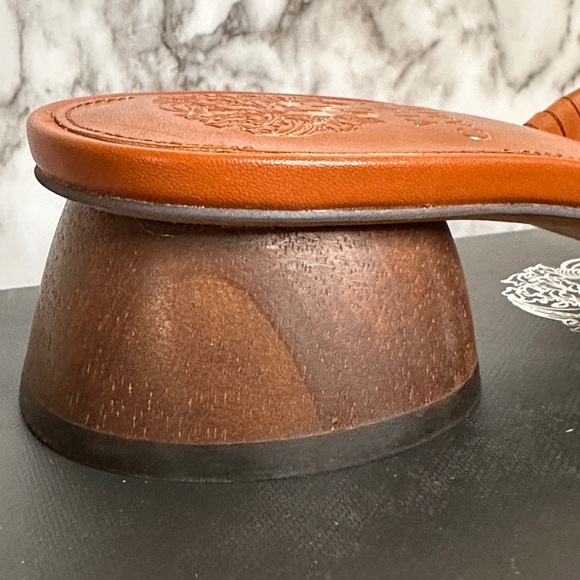 Vince Camuto Tan Leather Mules with Braided Detail - Picture 4 of 5